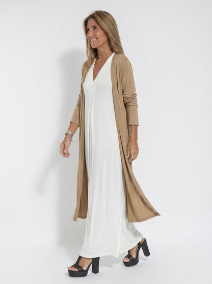 Robe longue élégante avec cardigan offert