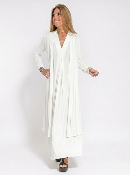 Robe longue élégante avec cardigan offert