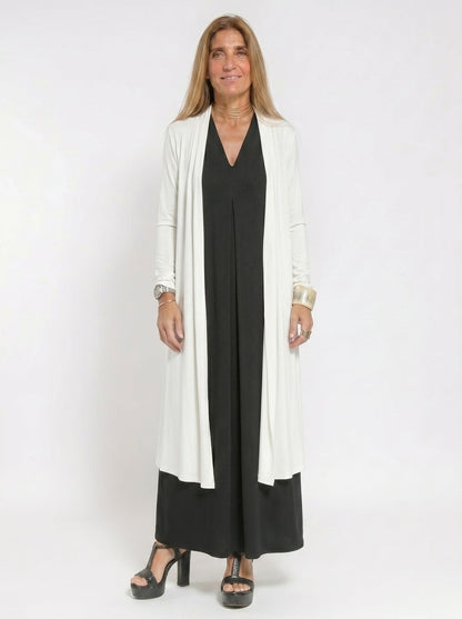 Robe longue élégante avec cardigan offert
