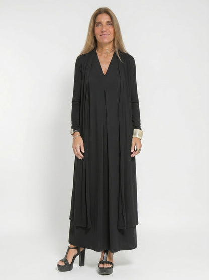 Robe longue élégante avec cardigan offert