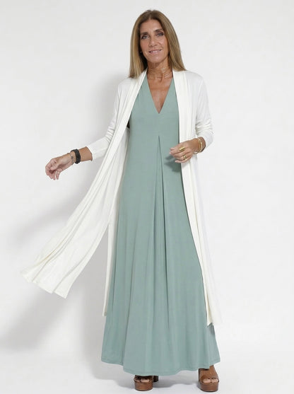 Robe longue élégante avec cardigan offert
