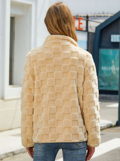 Veste douce matelassée à col montant